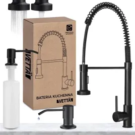 bateria-kuchenna-elastyczna-obrotowa-wylewka-kran-czarna-dozownik
