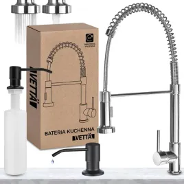 bateria-kuchenna-elastyczna-obrotowa-wysoka-wylewka-chromowy-dozownik
