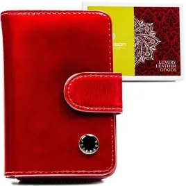 portfel-skorzany-damski-peterson-pionowy-czerwony-na-zatrzask-zasuwany