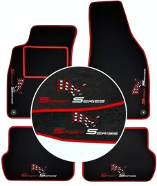 dywaniki-welurowe-skoda-rapid-2012-czerwona-lamowka-haft-sport-series