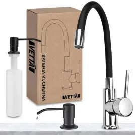 bateria-kuchenna-elastyczna-gietka-stojaca-wylewka-kran-chrom-dozownik