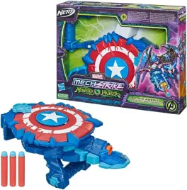 marvel-wyrzutnia-nerf-tarcza-kapitan-ameryka-zestaw-pistolet-3-strzalki