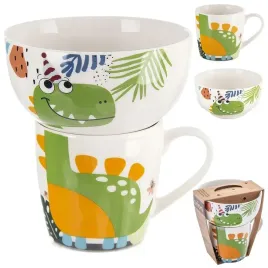 kubek-z-miseczka-do-zupy-dla-dzieci-porcelana-dinozaur-2-ele-orion-129642