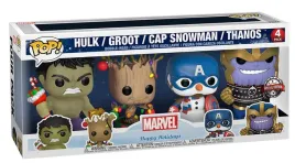funko-pop-marvel-swiateczny-zestaw-figurek-hulk-groot-cap-snowman-thanos