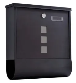 skrzynka-na-listy-hans-czarna-z-gazetnikiem