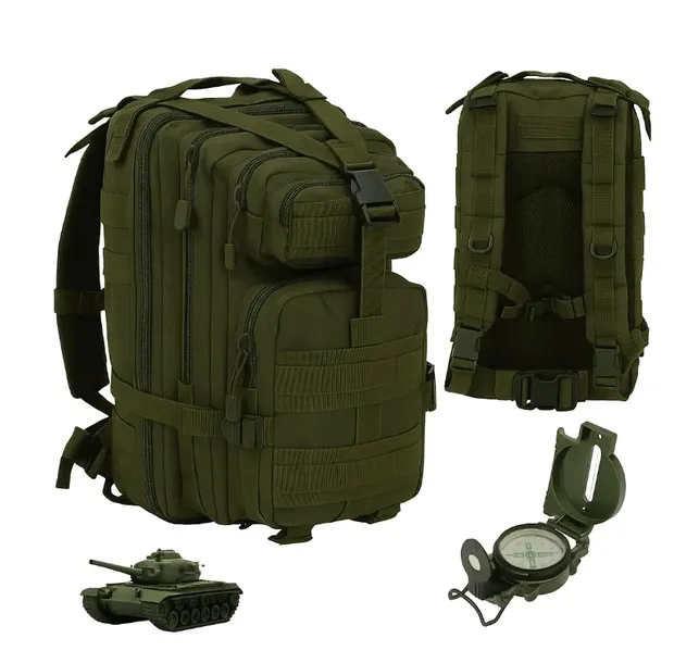 Plecak Wojskowy Khaki Taktyczny Militarny Survival 28L Turystyczny Męski