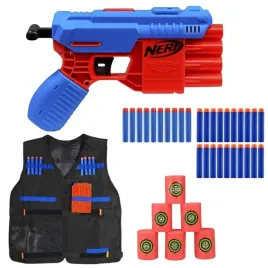 pistolet-nerf-alpha-strike-fang-kamizelka-cele-dodatkowe-strzalki