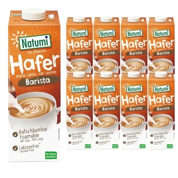 8x Napój owsiano - sojowy barista bez dodatku cukr | Natumi