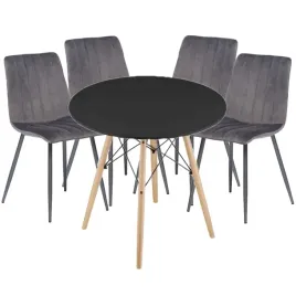 zestaw-4-krzesel-stol-okragly-stolik-czarny-krzeslo-welurowe-szare-salon