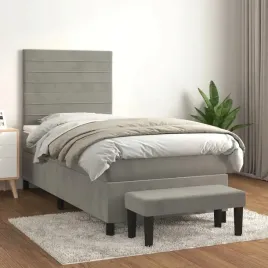 vidaxl-lozko-kontynentalne-z-materacem-jasnoszare-aksamit-100x200cm
