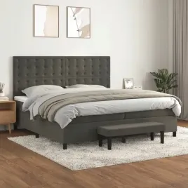 vidaxl-lozko-kontynentalne-z-materacem-ciemnoszary-aksamit-200x200cm