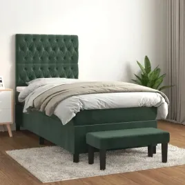 vidaxl-lozko-kontynentalne-z-materacem-zielone-aksamit-80x200-cm