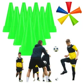 pacholki-treningowe-10szt-do-pilki-noznej-23cm-zielone-zestaw-pilkarski