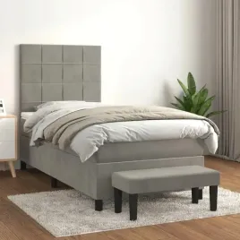 vidaxl-lozko-kontynentalne-z-materacem-jasnoszare-aksamit-90x190-cm