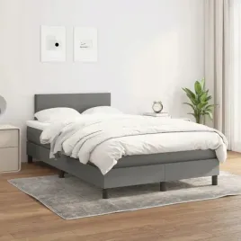 vidaxl-lozko-kontynentalne-z-materacem-ciemnoszara-tkanina-120x200-cm