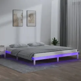 vidaxl-rama-lozka-z-led-biala-135x190-cm-podwojna-lite-drewno