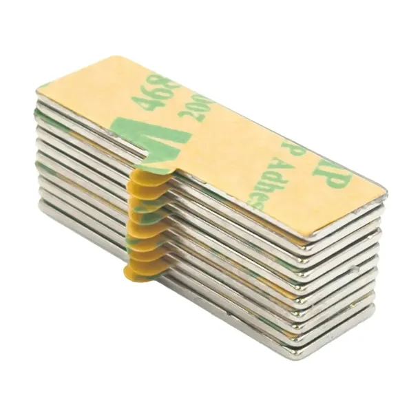 MAGNES NEODYMOWY PŁYTKOWY 30x10x1mm KLEJ 3M samoprzylepny HUNTER - 10 SZTUK