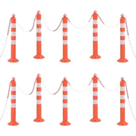 vidaxl-slupki-drogowe-10-szt-z-lancuchem-75-cm-pe