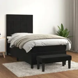 vidaxl-lozko-kontynentalne-z-materacem-czarne-aksamit-90x190-cm