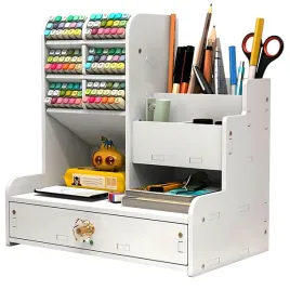 drewniany-organizer-na-olowki-pojemnik-na-biurko-mega-bialy