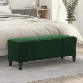 vidaxl-lawka-ciemnozielona-100x35x41-cm-tapicerowana-aksamitem