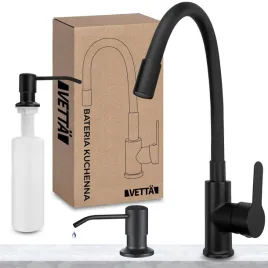 bateria-kuchenna-elastyczna-gietka-wylewka-wysoka-kran-czarny-dozownik