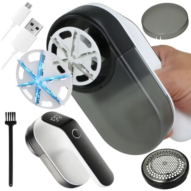 golarka-do-ubran-dm-lint-x-remover-dm-ml1-zalaczone-wyposazenie-baterie-ladowarka-pojemnik-szczoteczka-do-czyszczenia-wymienne-ostrze