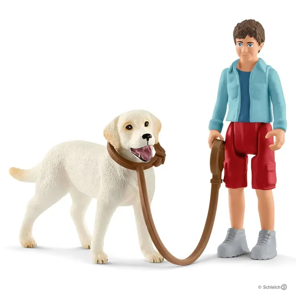 schleich-spacer-z-labradorem-42478-skala-1-12