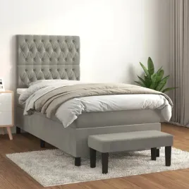 vidaxl-lozko-kontynentalne-z-materacem-jasnoszare-aksamit-90x190-cm