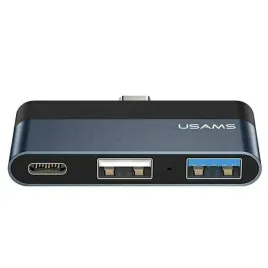 hub-usams-usb-2-0-usb-3-0-usb-c-szary-grey-sj490hub01