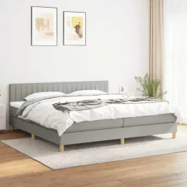 vidaxl-lozko-kontynentalne-z-materacem-jasnoszare-tkanina-200x200-cm