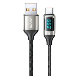 kabel-usb-c-usams-u78-1-2m-pleciony-led-6a-szybkie-ladowanie-bialy