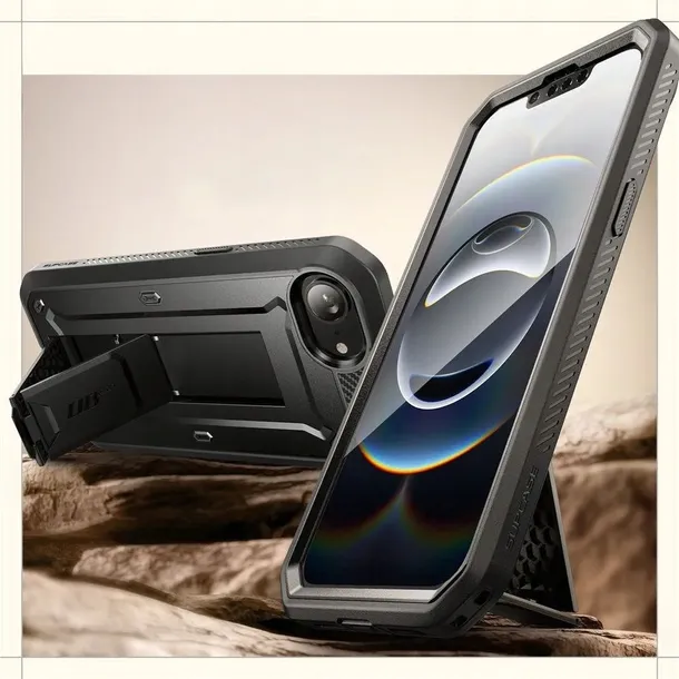 etui-supcase-unicorn-beetle-pro-do-apple-iphone-16e-czarne-zalaczone-wyposazenie-szklo-hybrydowe
