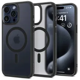matowe-etui-z-czarna-ramka-spigen-ultra-hybrid-mag-magsafe-do-iphone-15-pro