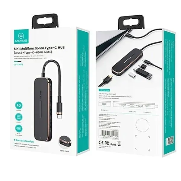 usams-adapter-hub-3xusb-usb-c-hdmi-stan-nowy-marka-usams