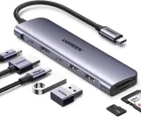 adapter-ugreen-cm195-hub-usb-c-do-hdmi-2xusb-a-3-0-sd-tf-pd-waga-z-opakowaniem-0-1-kg-interfejs-usb-3-0-usb-typ-c