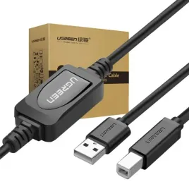 ugreen-kabel-usb-2-0-a-b-10m-do-drukarki-aktywny-czarny-wysokiej-jakosci