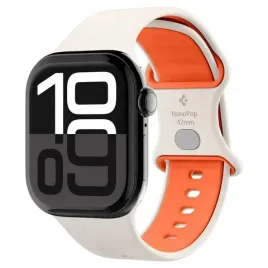 pasek-spigen-nano-pop-do-apple-watch-6-7-8-9-10-se-ultra-44-45mm-bezowy