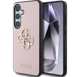 etui-guess-grained-do-samsung-galaxy-s25-plus-rozowe-premium-z-logo-case