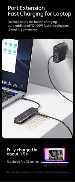 usams-adapter-hub-3xusb-usb-c-hdmi-waga-z-opakowaniem-0-15-kg-stan-nowy