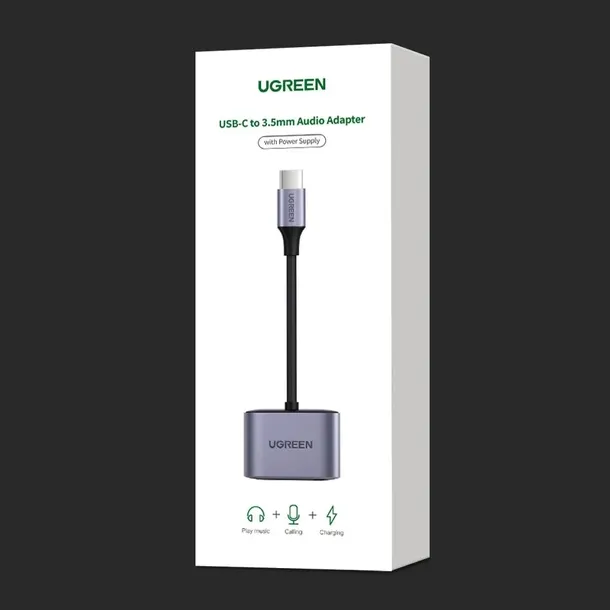 adapter-przejsciowka-audio-usb-c-usb-c-mini-jack-3-5mm-szary-ugreen-stan-opakowania-oryginalne