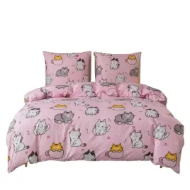 komplet-poscieli-dwuosobowej-160x200-2-70x80-posciel-rozowe-kotki