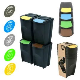 kosz-do-segregacji-smieci-140l-zestaw-4x35l-odpady-czarny-kolorowe-klapki