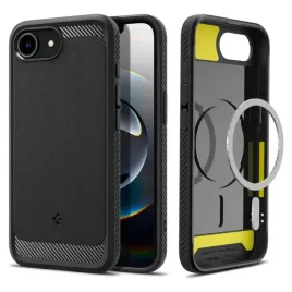 etui-case-na-iphone-16e-rugged-armor-magsafe-czarne-spigen