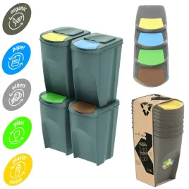 kosz-do-segregacji-smieci-140-l-zestaw-4x35l-odpady-szary-kolorowe-naklejki