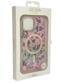oryginalne-etui-plecki-do-iphone-14-guess-magsafe-floral-pink