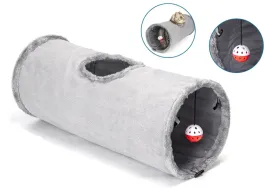 2-x-tunel-dla-kotow-zamszowy-aksamit-z-dzwoneczkiem-pileczka-60-cm-skladany