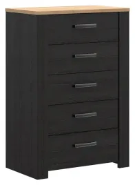 komoda-z-szufladami-chisbury-bhlk311ciemny-dab-czarne-uchwyty-forte
