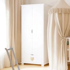 szafa-dwudrzwiowa-heart-z-szuflada-biel