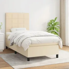 vidaxl-lozko-kontynentalne-z-materacem-kremowe-tkanina-100x200-cm